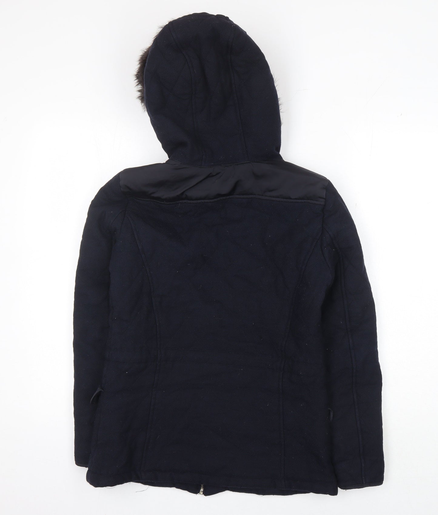 Massimo Dutti Women's Blue Parka Jacket S