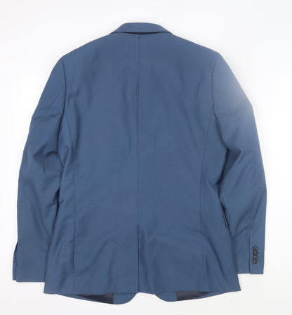 Mens UK Size 40 Topman Regular Blue Suit Jacket