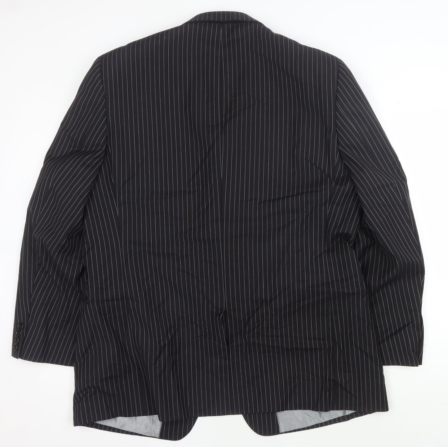 Mens UK Size 46 Charlton Gray Regular Black Suit Jacket