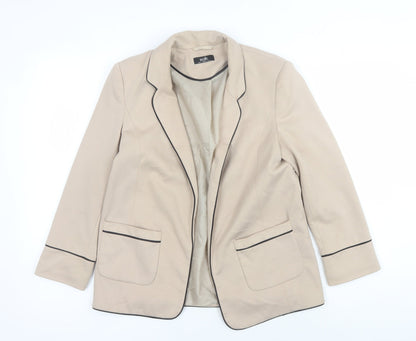 Wallis Beige Suit Jacket Women's Size 8 Long Sleeve
