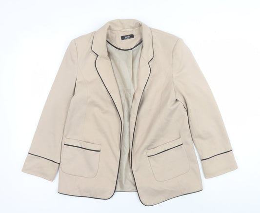 Wallis Beige Suit Jacket Women's Size 8 Long Sleeve