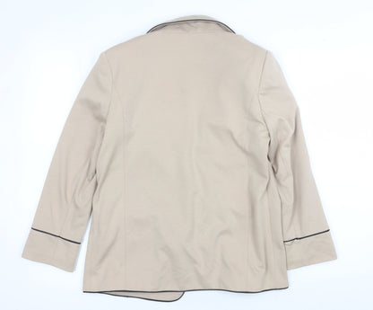 Wallis Beige Suit Jacket Women's Size 8 Long Sleeve