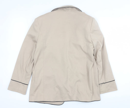 Wallis Beige Suit Jacket Women's Size 8 Long Sleeve