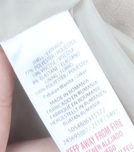 Wallis Beige Suit Jacket Women's Size 8 Long Sleeve