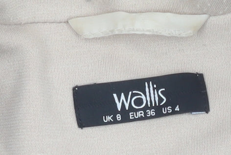 Wallis Beige Suit Jacket Women's Size 8 Long Sleeve