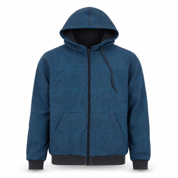 Front view of REVsport Men's Blue Geometric Track Jacket L
