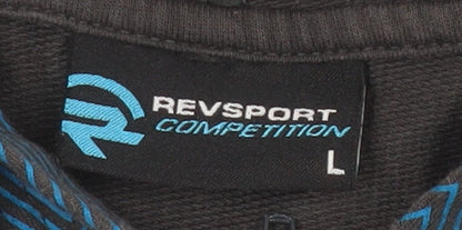 REVsport Men's Blue Geometric Track Jacket L