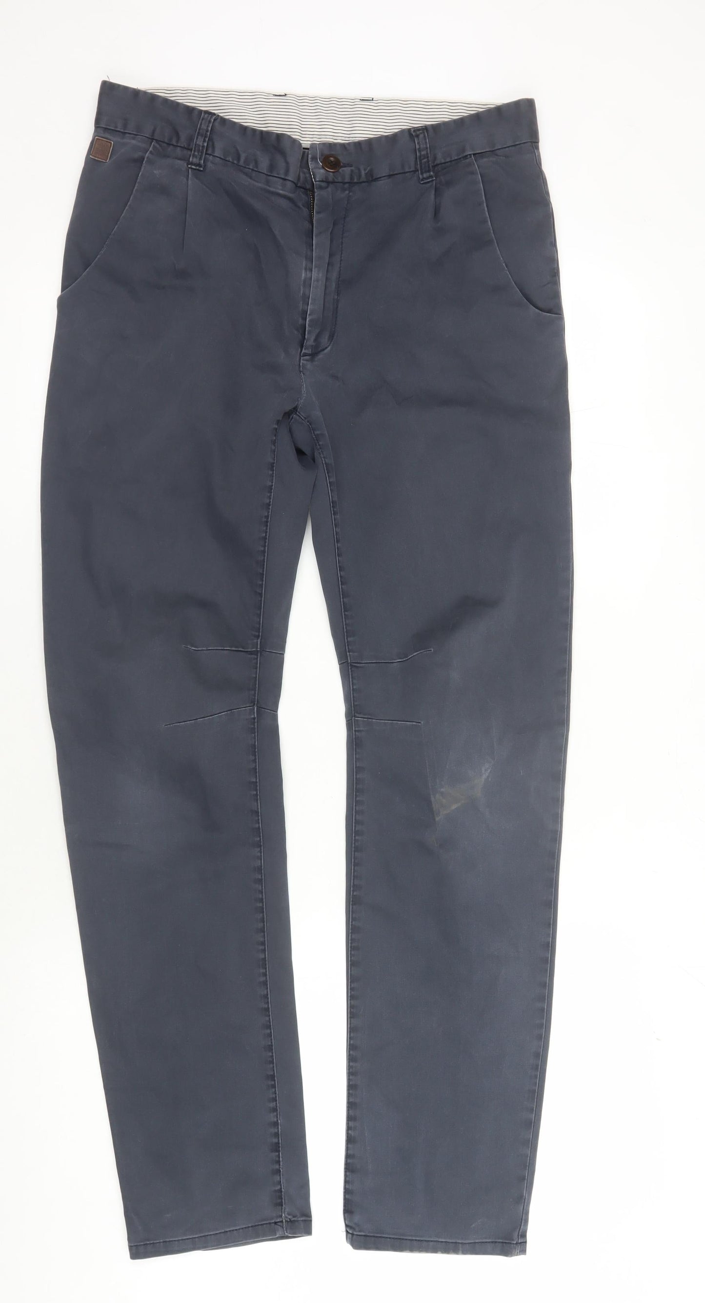 Zara Men's Blue Chino Trousers, Size 38