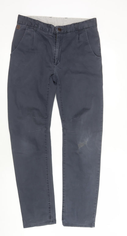 Zara Men's Blue Chino Trousers, Size 38