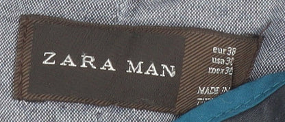 Zara Men's Blue Chino Trousers, Size 38