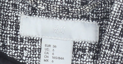 H&M Women's Grey Bouclé Blazer, Size 8, Lined, Excellent