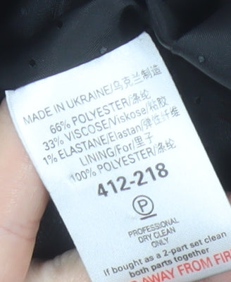 Next Women's Black Suit Jacket Size 12 Regular Fit