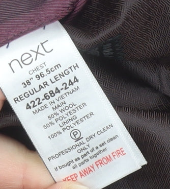 Mens UK Size 38 NEXT Regular Grey Suit Jacket