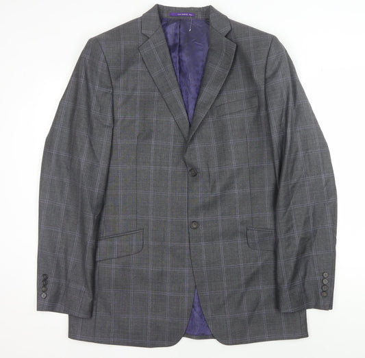 Mens UK Size 42 Ted Baker Regular Grey Suit Jacket
