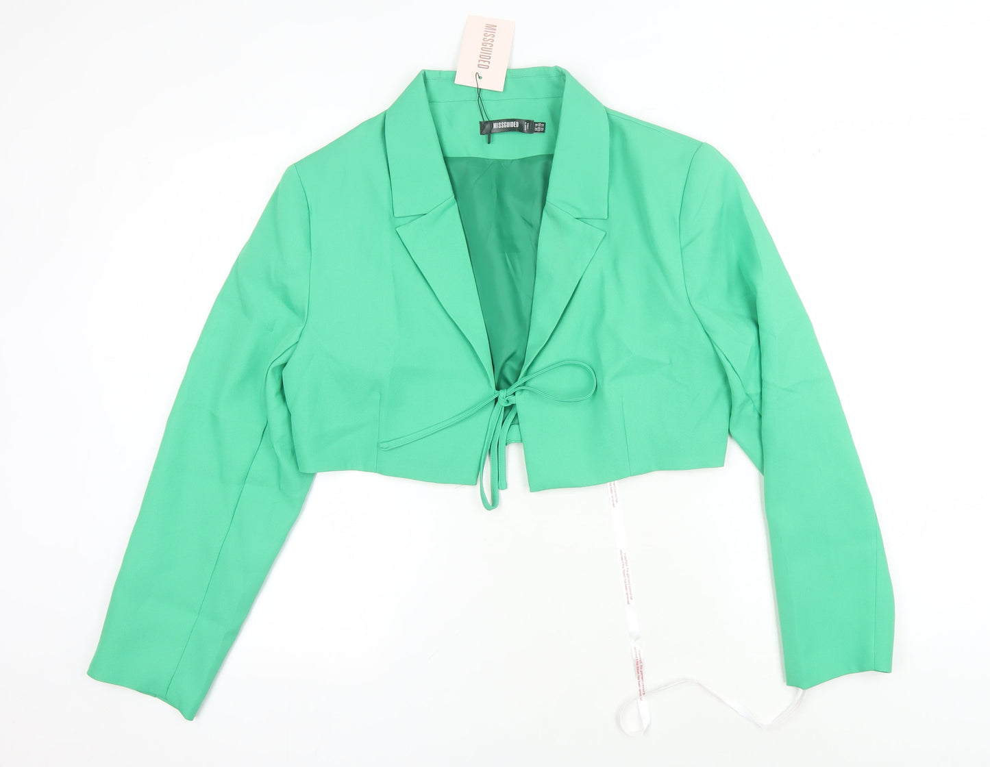 Missguided Women's Green Cropped Blazer UK 18