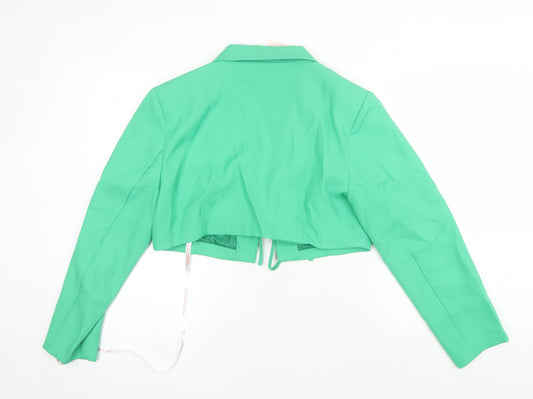 Missguided Women's Green Cropped Blazer UK 18