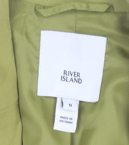 River Island Women's Green Blazer Size 8