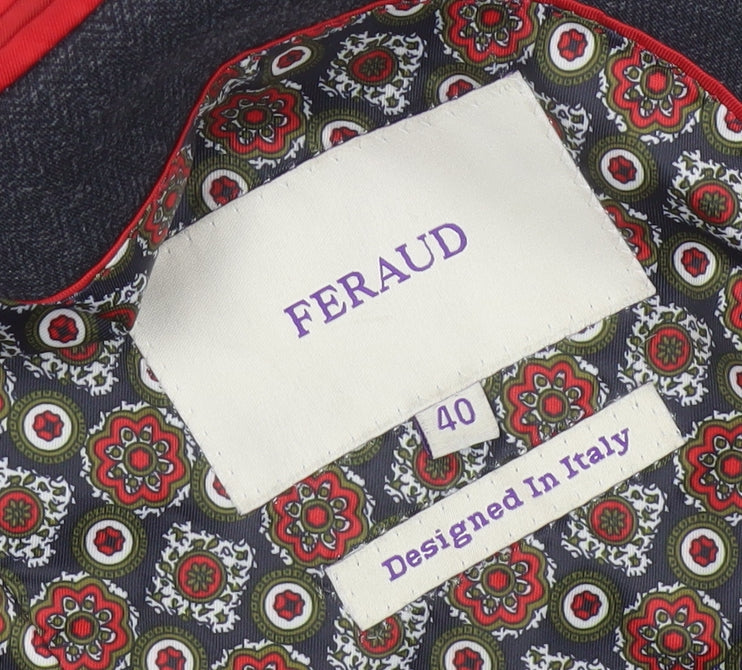 Mens UK Size 40 Feraud Regular Grey Suit Jacket