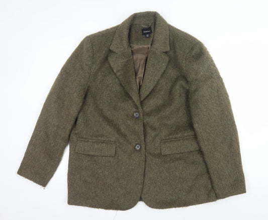 Boohoo Women's Brown Blazer Size 12 Button Workwear