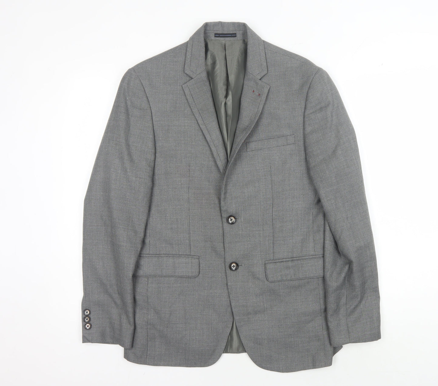 Louis Philippe Grey Suit Jacket Men's Slim Fit 38