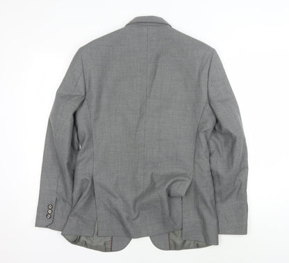 Louis Philippe Grey Suit Jacket Men's Slim Fit 38