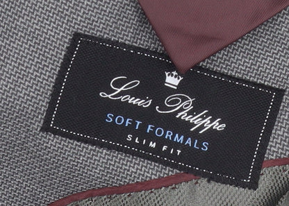 Louis Philippe Grey Suit Jacket Men's Slim Fit 38
