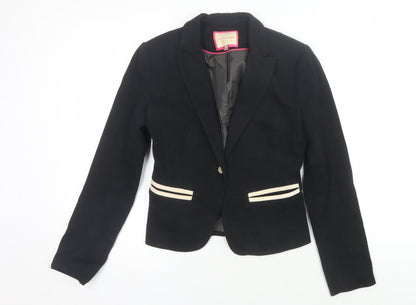 Bershka Women's Black Blazer, M, Regular Fit, Lined