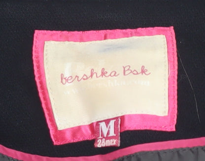 Bershka Women's Black Blazer, M, Regular Fit, Lined