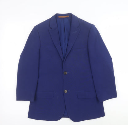 ONE SIX5IVE Boys Blue Slim Fit Blazer - 30S Formal Wear