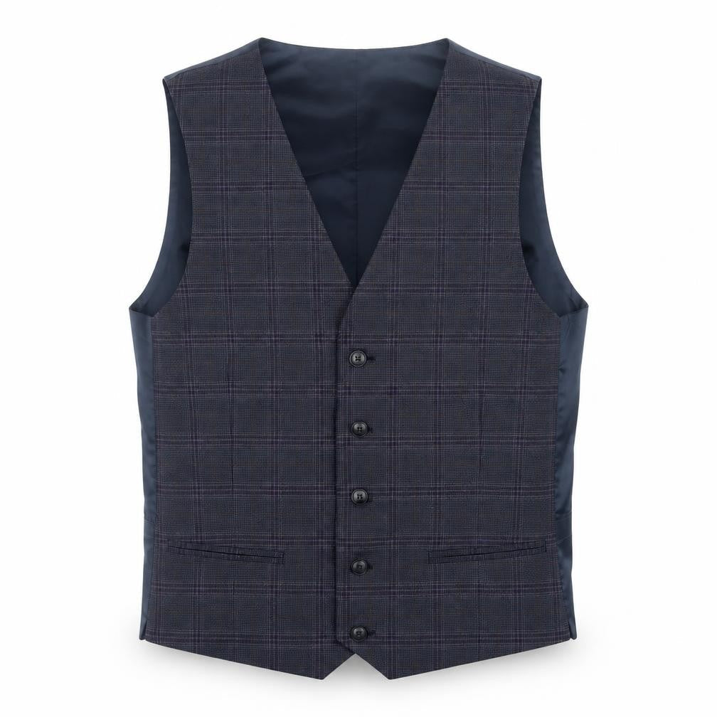 Mens UK Size 36 Marks and Spencer Regular Blue Suit Waistcoat