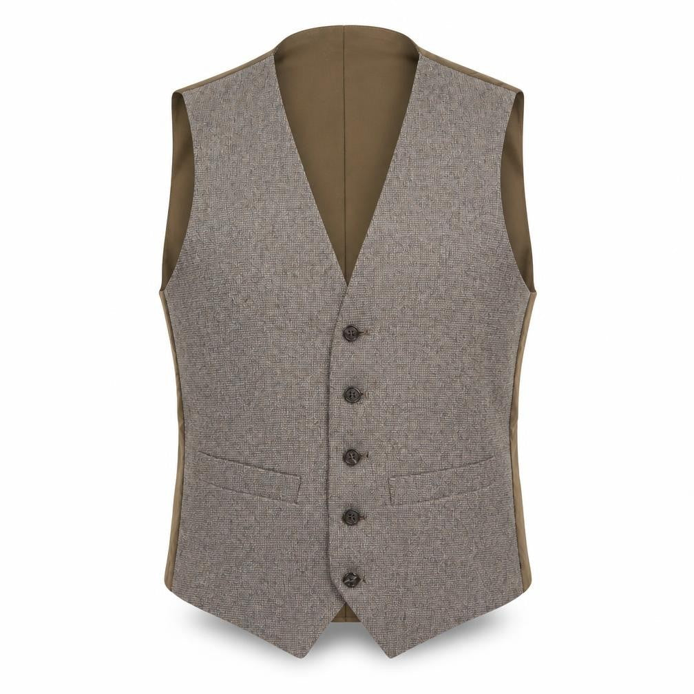 Mens UK Size 36 C&A Regular Brown Suit Waistcoat