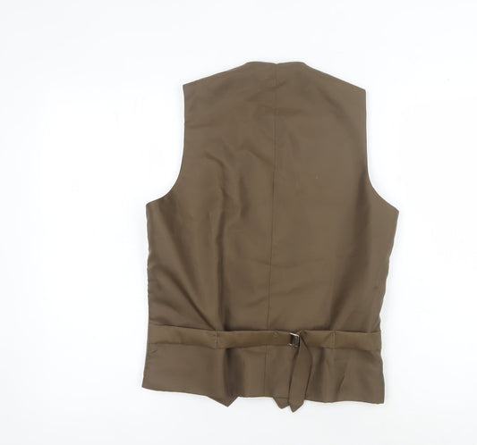 Mens UK Size 36 C&A Regular Brown Suit Waistcoat