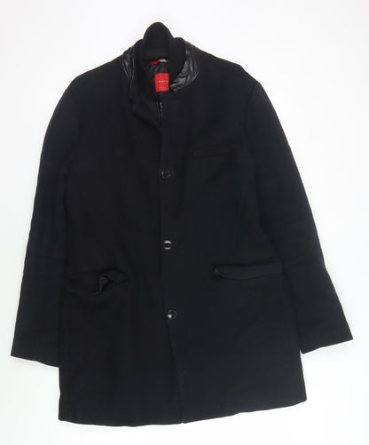 Zara Men's Black Coat XL Button Closure