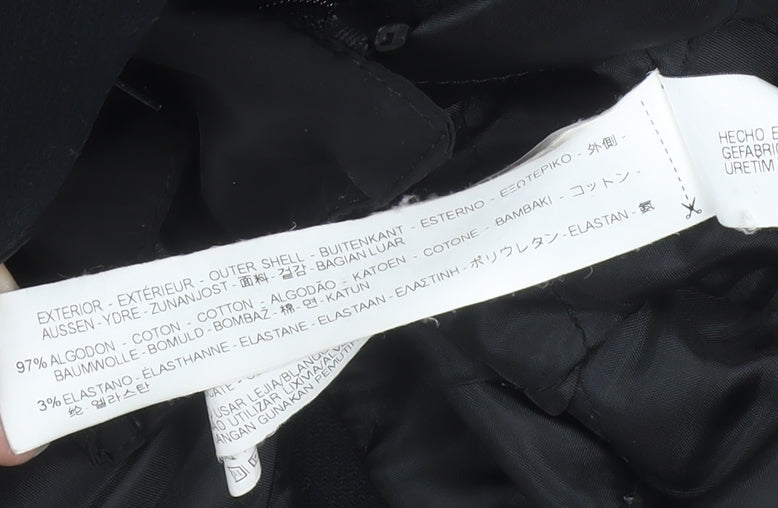 Zara Men's Black Coat XL Button Closure