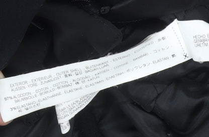 Zara Men's Black Coat XL Button Closure