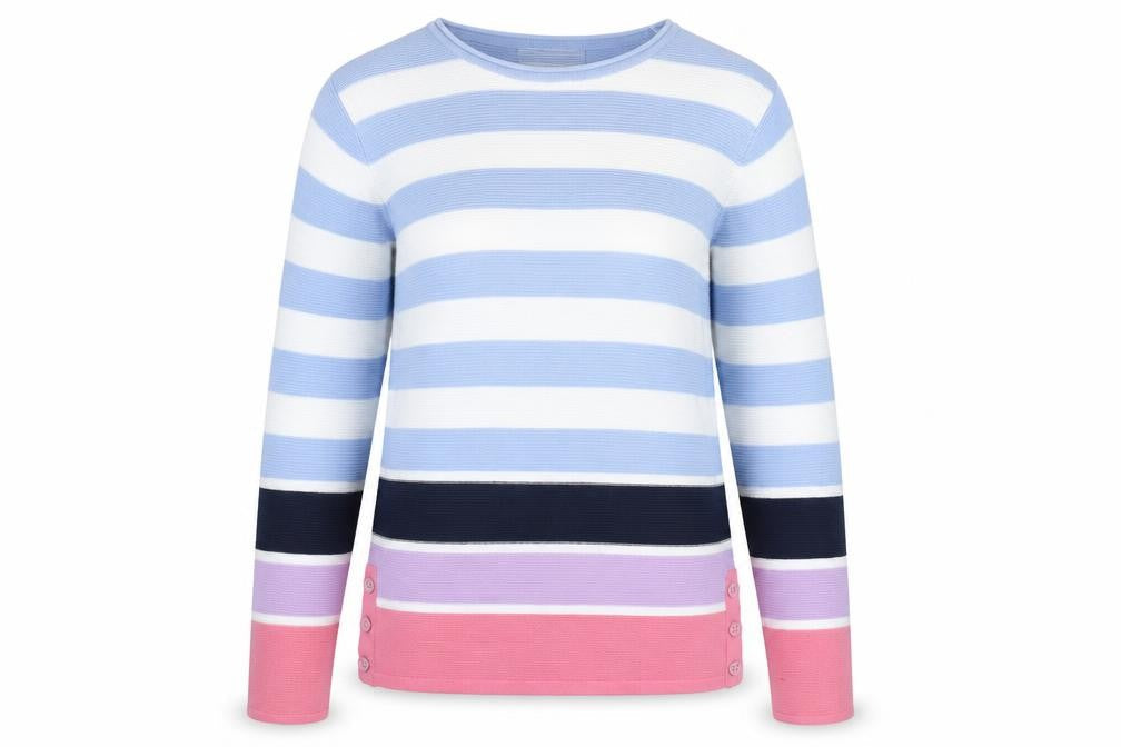 Womens UK Size S Isle Multicoloured Pullover Jumper