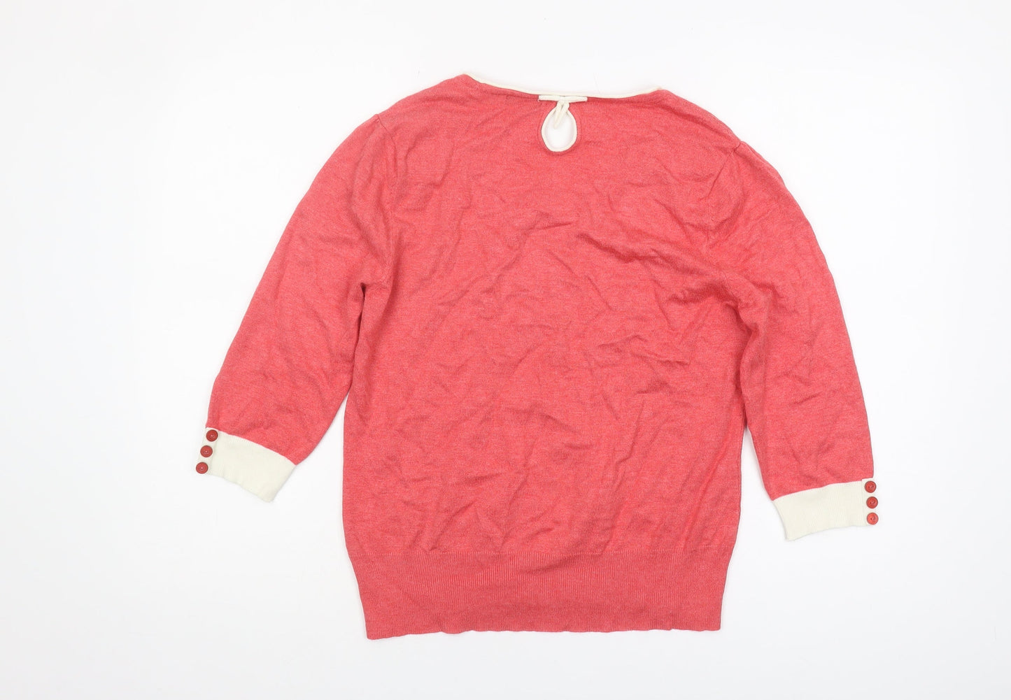 Womens UK Size 14 M&Co Pink Pullover Jumper