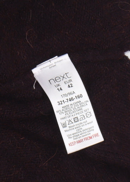 Womens UK Size 14 NEXT Black Pullover Jumper