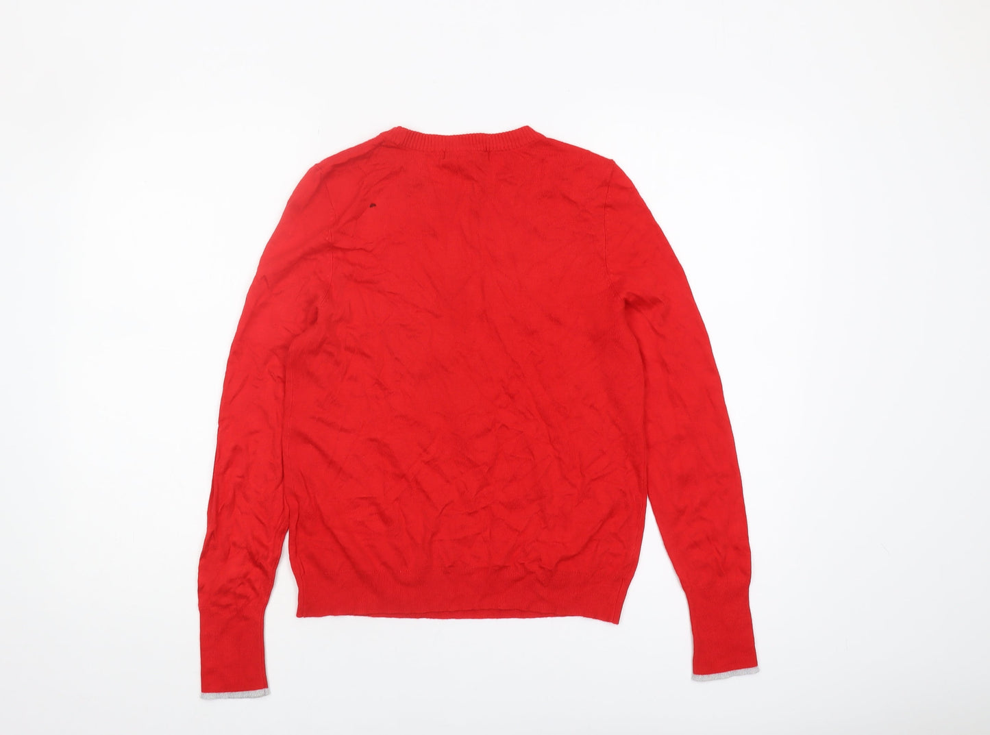 Womens UK Size 10 Marks and Spencer Red Pullover Jumper