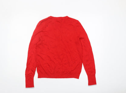 Womens UK Size 10 Marks and Spencer Red Pullover Jumper