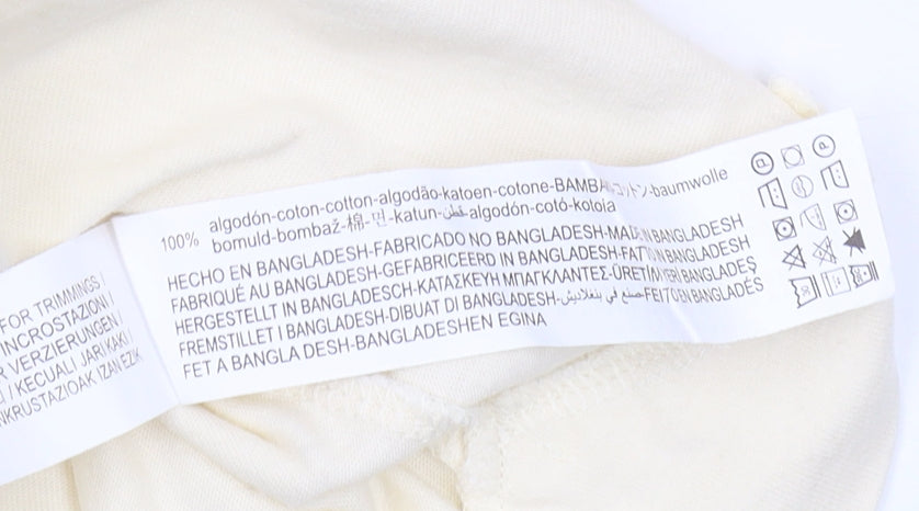 Zara Girls Ivory Long Sleeve T-Shirt 9 Years Graphic Print