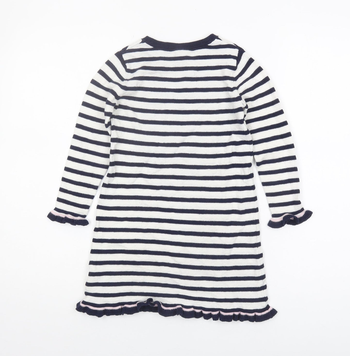 The Little White Company Girls Striped Pullover Jumper 4-5Y Multicoloured