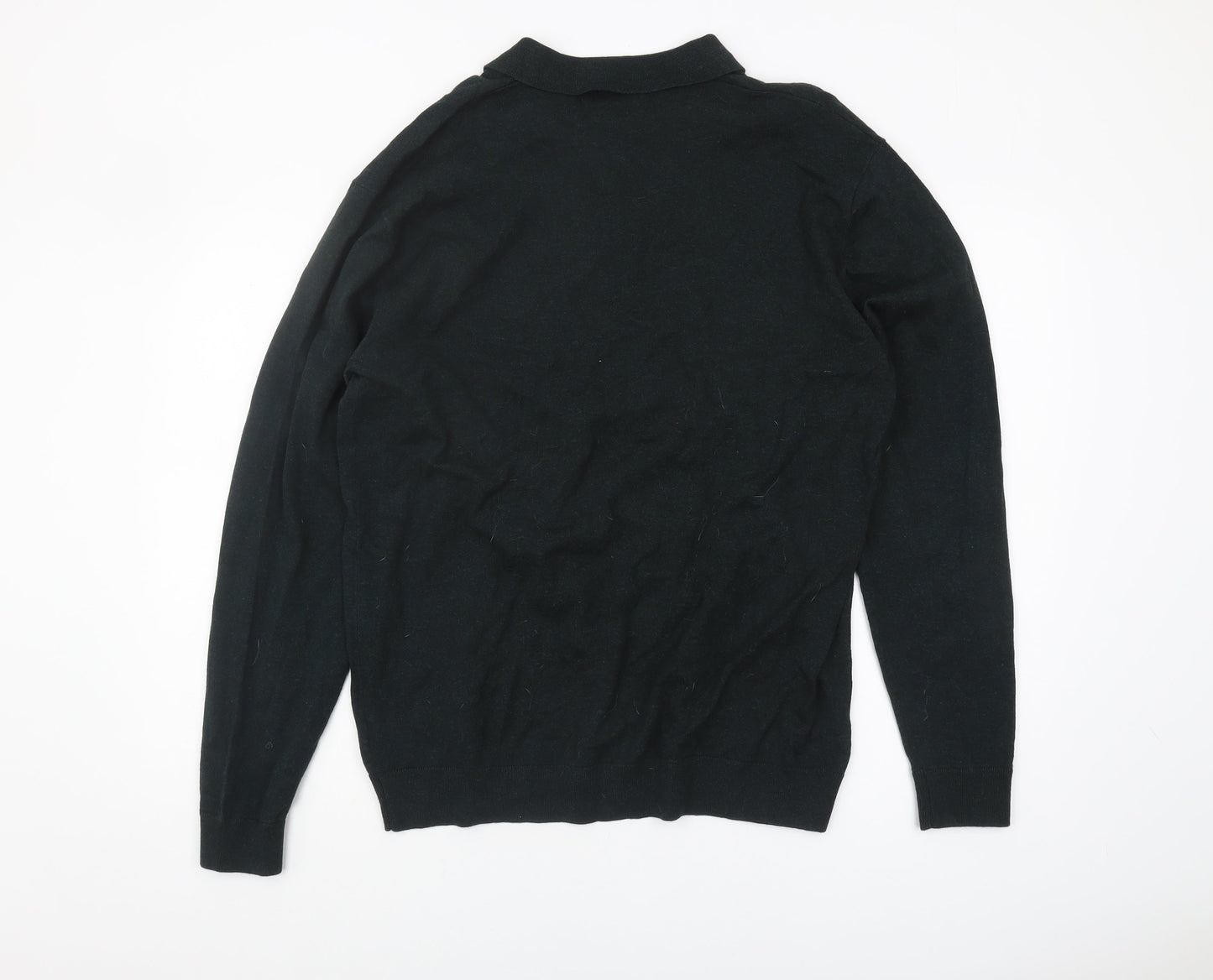 Next Men's Black XL Full Zip Jumper, Casual Style