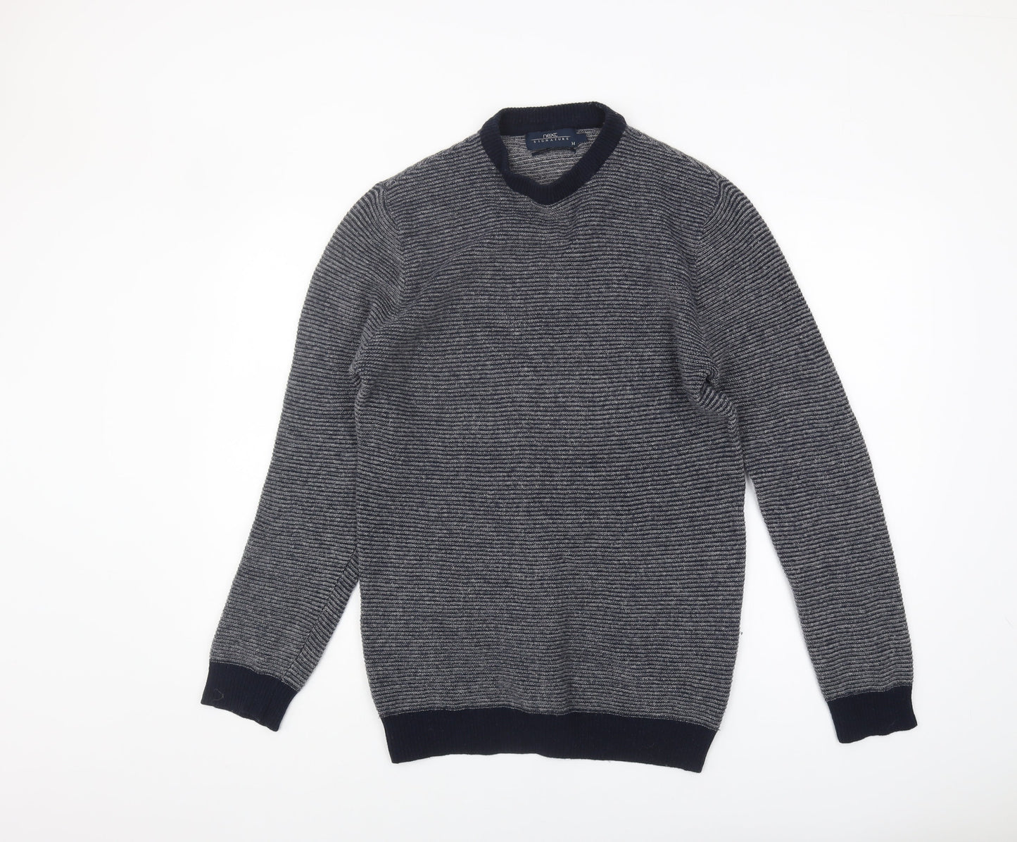Next Men's Grey Wool V-Neck Pullover Jumper M