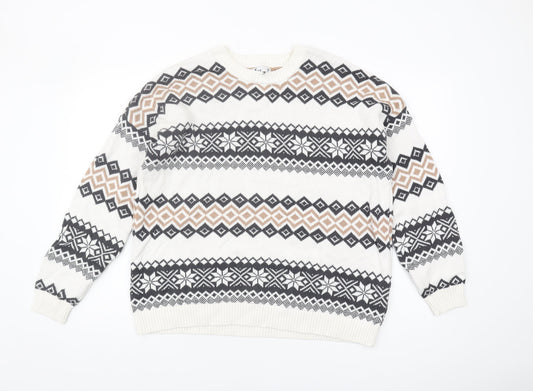 Hollister Men's Multicoloured Geometric Pullover M