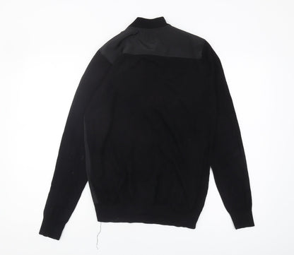 Zara Men's Black Full Zip Jumper Size S
