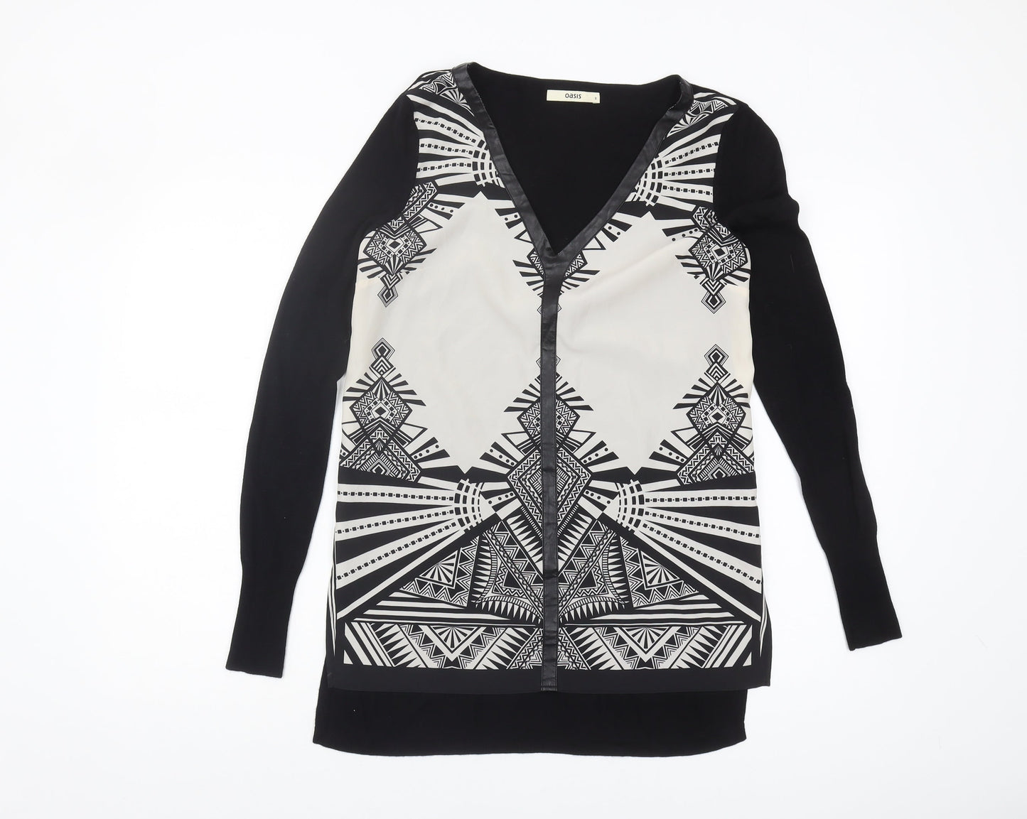 Womens UK Size S Oasis Black Cardigan Jumper