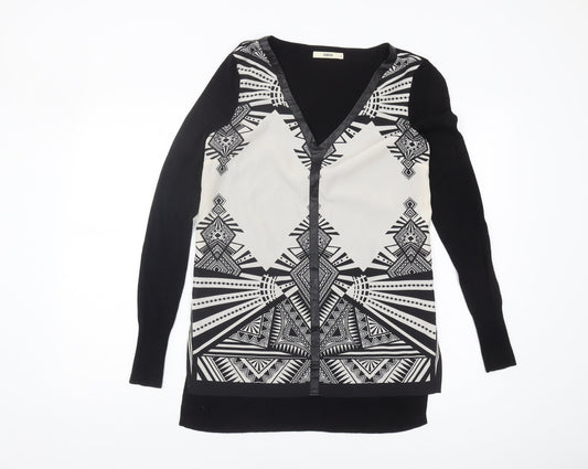 Womens UK Size S Oasis Black Cardigan Jumper