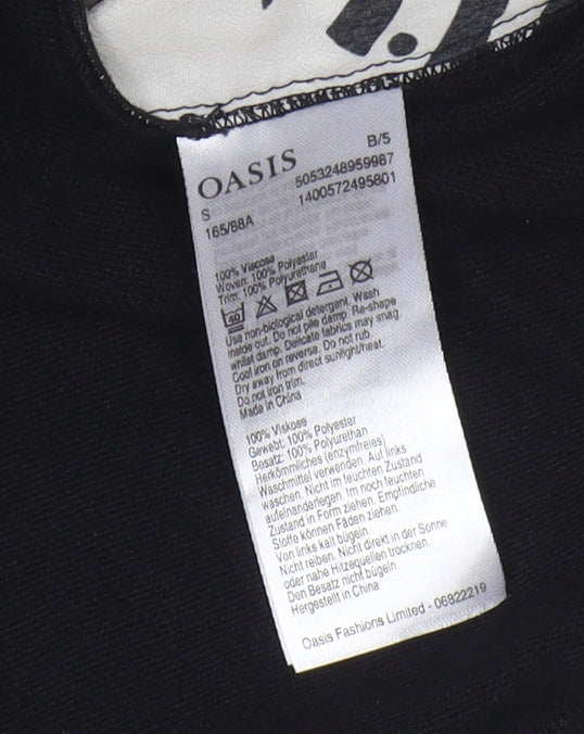 Womens UK Size S Oasis Black Cardigan Jumper