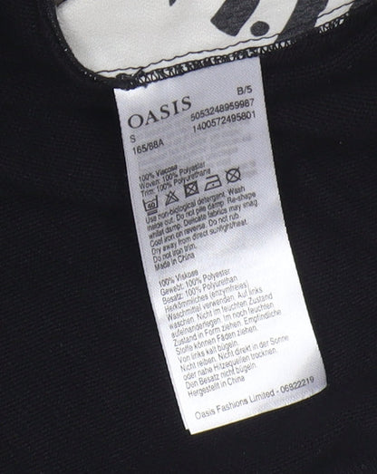 Womens UK Size S Oasis Black Cardigan Jumper